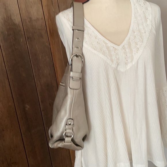 COACH silver metallic tote - Picture 4 of 7